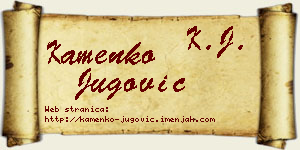 Kamenko Jugović vizit kartica